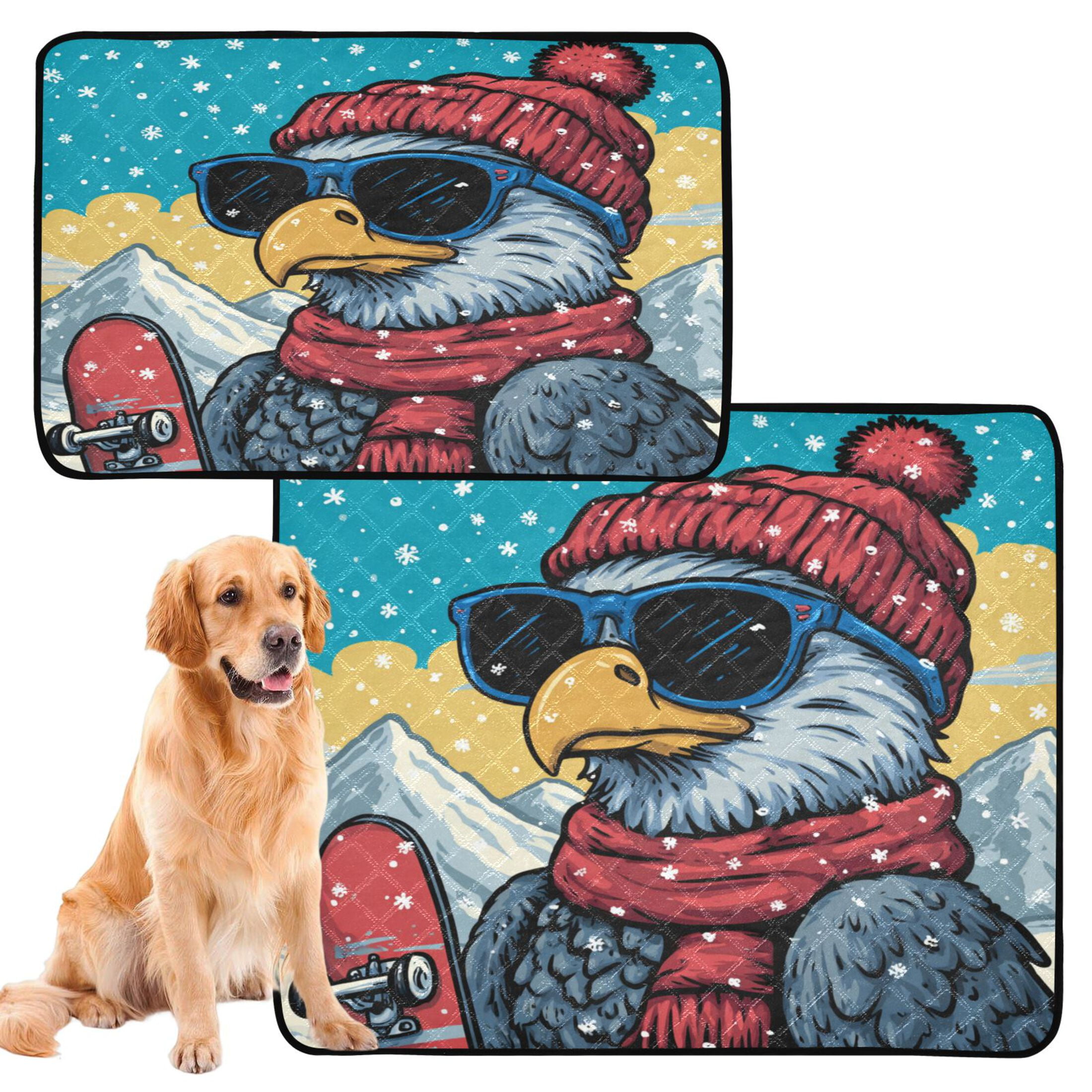 Qxltty Winter Eagle Cat litter Pads Pet Set of 3 Diaper Mats Center Anti-leakage Layer Absorbent Soft and Comfortable