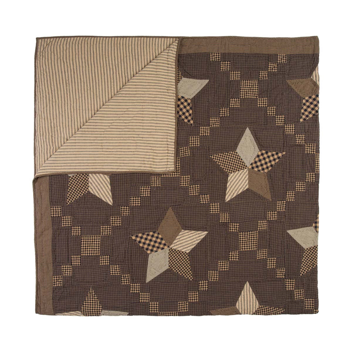 VHC Brands 9834 Farmhouse Star King Quilt 97x110
