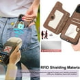 thumbnail image 2 of 12 Pro Max Phone Case,Card Holder Wallet Stand for iPhone 12 Pro Max Case,Ring Holder,RFID-Blocking,Wrist Strap,Camera Protector,Leather Shockproof Protective  Flip Cover Cases (Brown), 2 of 14