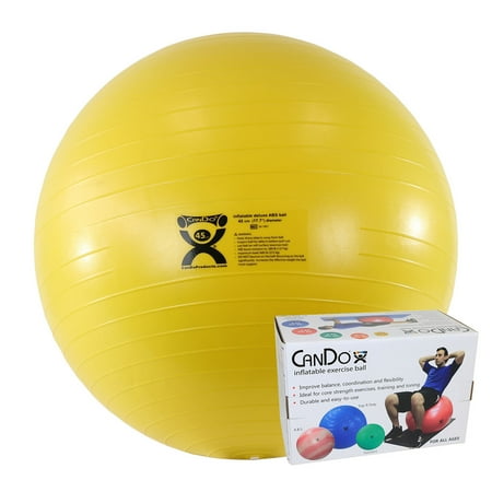 CanDo 45 cm (17.7") ABS inflatable ball, yellow, boxed