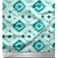 thumbnail image 1 of Soimoi Green polyester Crepe Fabric Diamond Tie-Dye Printed Fabric 1 Yard 42 Inch Wide, 1 of 3