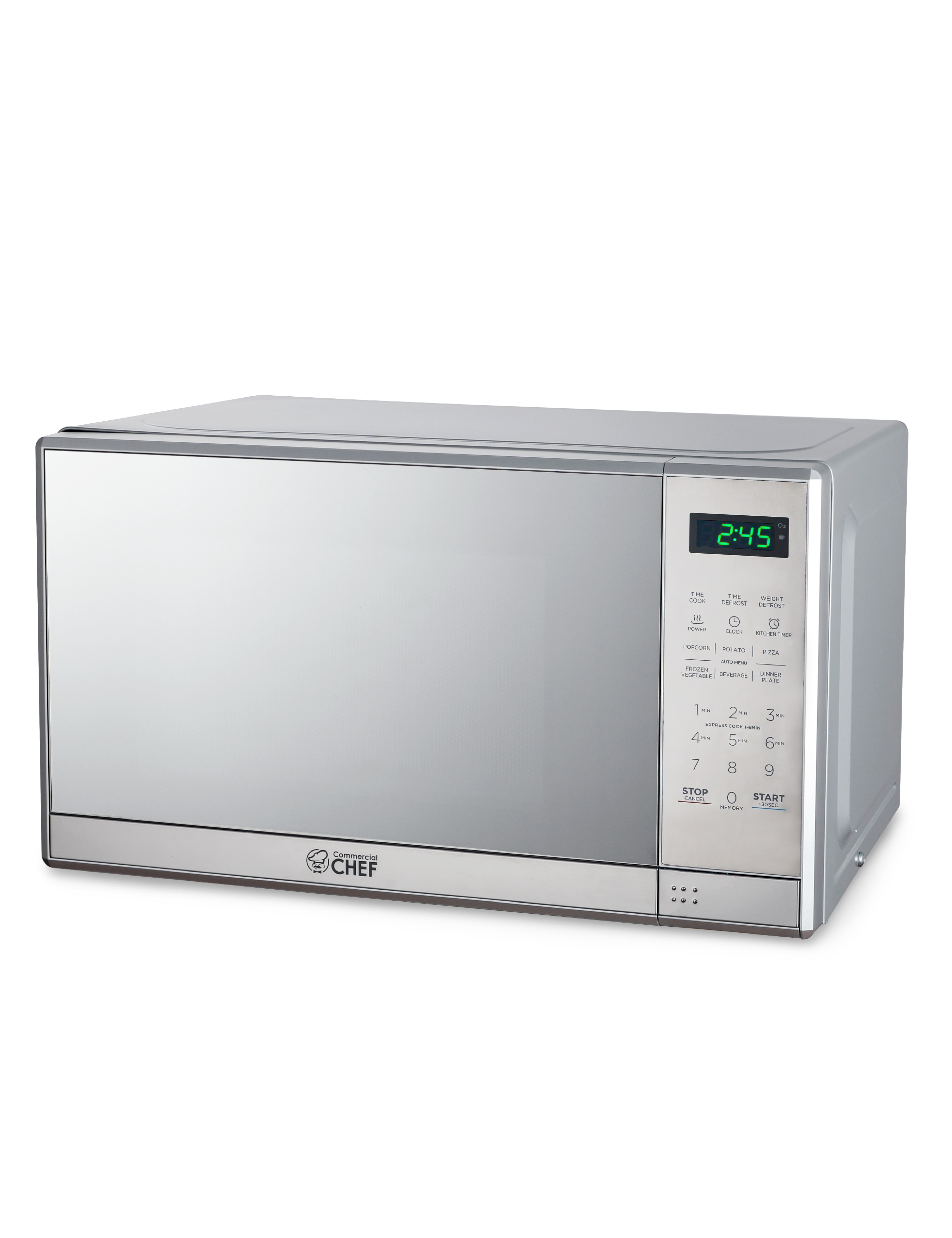 COMMERCIAL CHEF CHM7MS 0.7 Cu. Ft. Small Microwave with 10 Power Levels, New