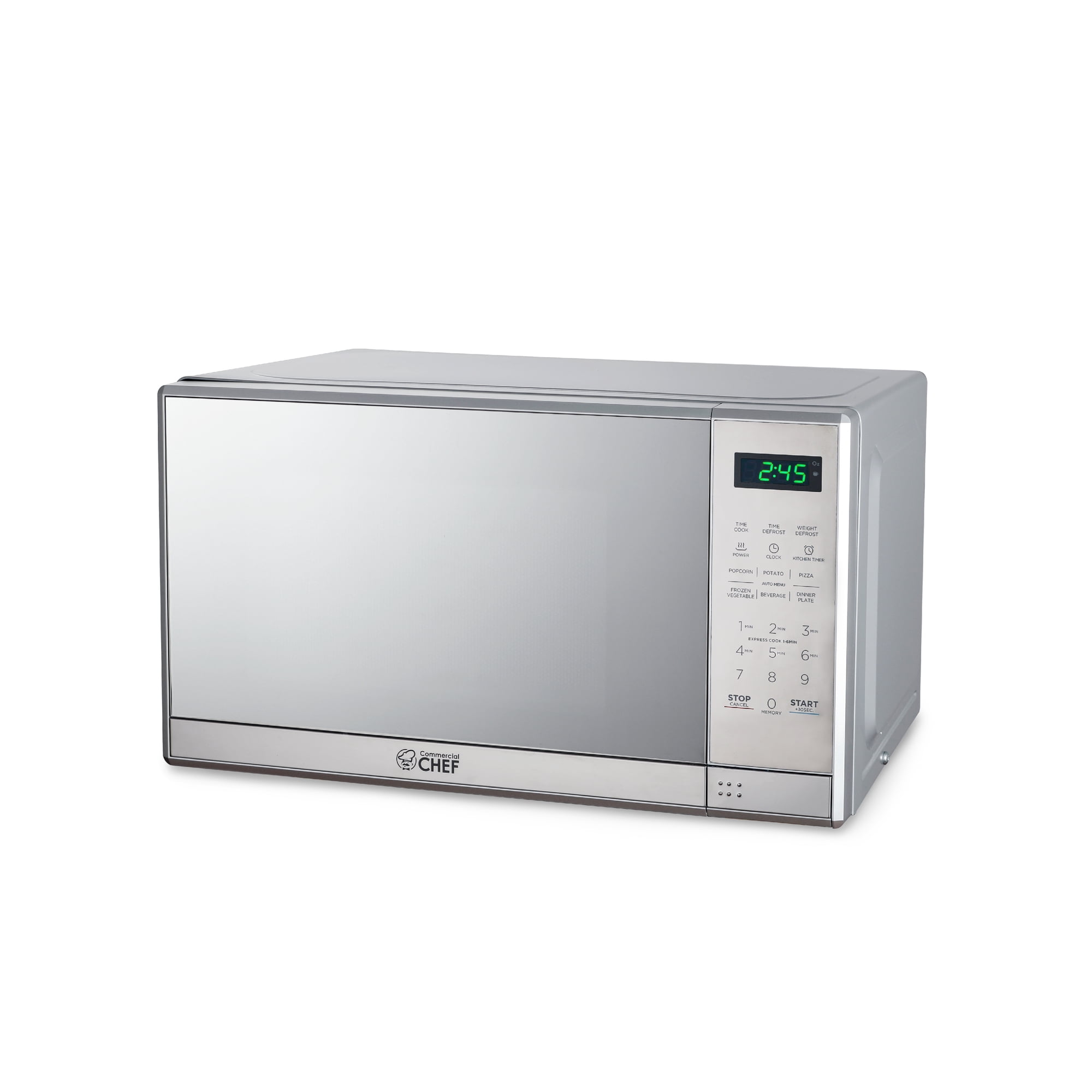 COMMERCIAL CHEF CHM7MS 0.7 Cu. Ft. Small Microwave with 10 Power Levels, New