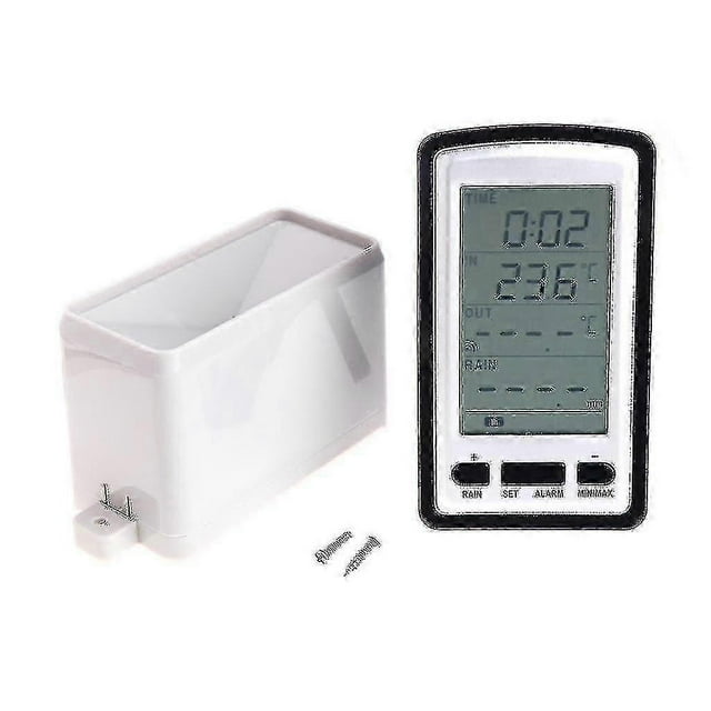 Wireless Rain Meter Gauge Weather Station - Indoor/outdoor Temperature Recorder