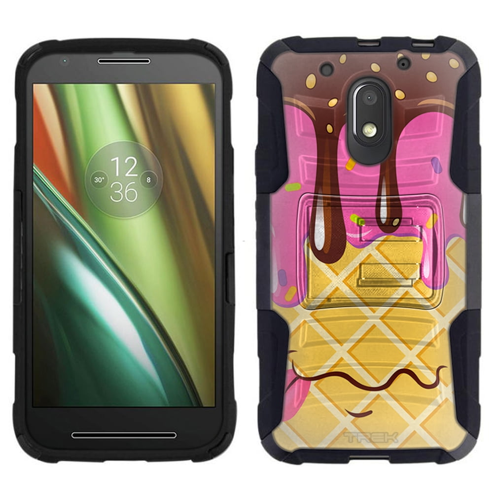 Motorola Moto E3 Armor Hybrid Case Chocolate Strawberry Ice Cream