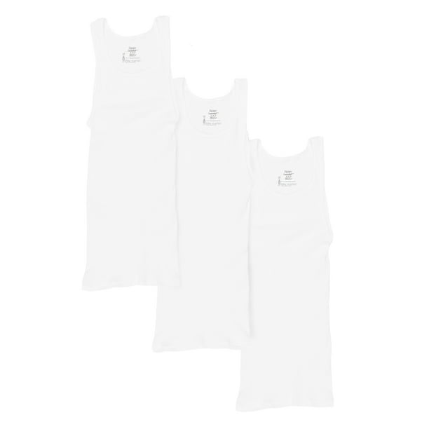 Hanes Hanes Men's White Tank Undershirts, 3 Pack