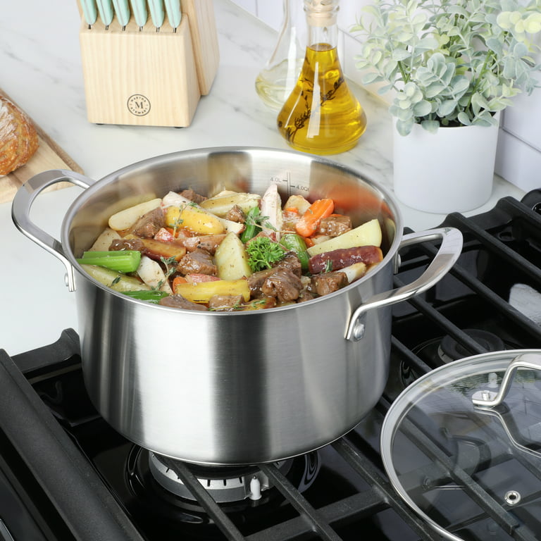 Gourmet by Bergner - 8 qt Stainless Steel Dutch Oven with Vented