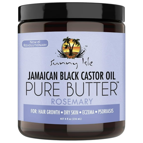 Sunny Isle Jamaican Black Castor Oil Pure Butter - Rosemary Oil - 8 fl oz