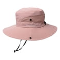 thumbnail image 5 of Ticikt Women's Summer Outdoor Breathable Sun Mountaineering Horsetail Hole Visor Fisherman's Hat,Color:Pink, 5 of 5