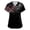 Sky Blue #18, variant on Evdexr Women's Independence Day Scrub Tops Patriotic V Neck Scrubs 1776 2026 Short Sleeve Red Blue and White Shirts Plus Size Nursing Uniforms with Pockets Black M
