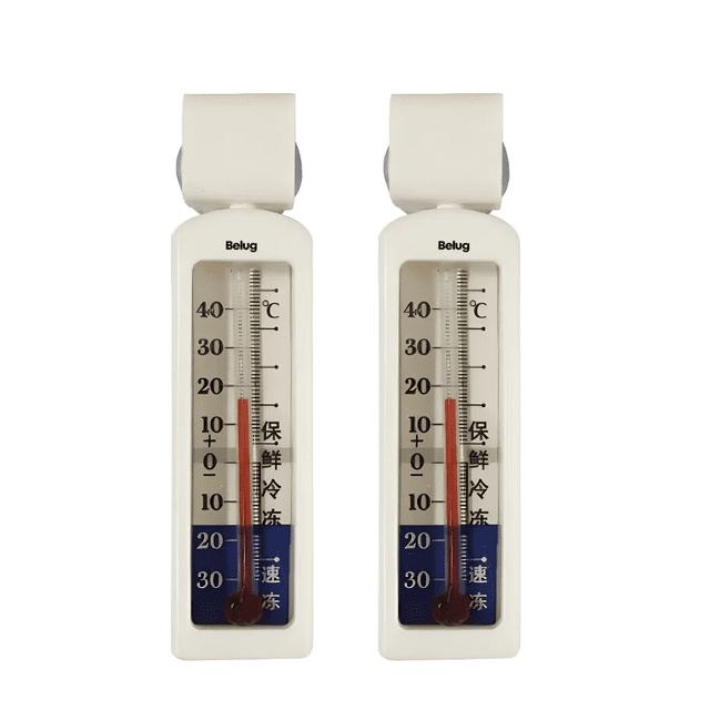 2pza Termometro Refrigerador Congelador Ventosa Cdn -40 A 50°c Belug Blanco