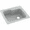 Tahiti Gray, variant on Swan Solid Surface Kitchen Sink (25" x 22") with 4 Faucet Holes