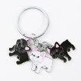 thumbnail image 3 of Llaveros de coche de Bulldog Francés para hombres y mujeres, llavero de Metal, colgante de perro mascota, llavero de bolso con encanto, soporte de llavero, regalos, 3 of 4