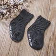 thumbnail image 3 of xiaxaixu Boy Girl Knit Socks Solid Color Letter Ankle Length Breathable Socks, 3 of 7