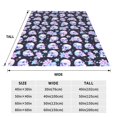 thumbnail image 3 of Fuzoiu crystal flower Skull Print Ultra-Soft Micro Fleece Blanket,All Seasons Flannel Throw, Lightweight Blanket for Bed, Sofa, Couch, Movie Night, Camping, and Travel-60"x50", 3 of 7