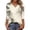 ZA-Multicolor—Tops for Women, variant on AGWOLF Womens V Neck Shirts Loose Fit Art Style Tunic Tops Vintage 3/4 Sleeve Pullover Dressy Casual Office Outfits Multicolor S