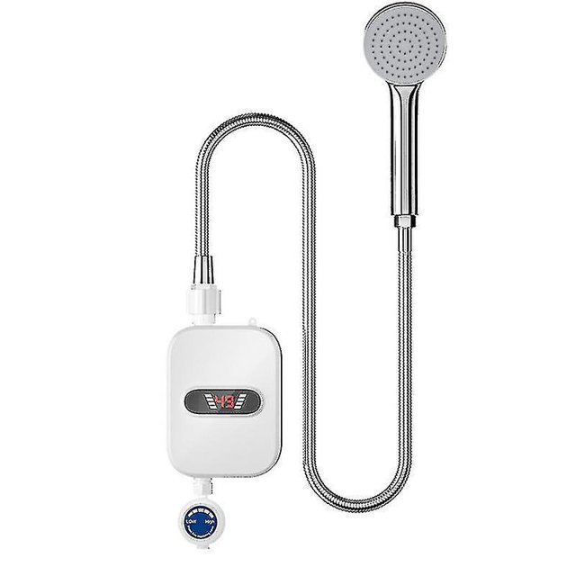 Calentador de agua instantáneo para ducha, grifo de baño de 220v, calentador de agua con enchufe europeo, pantalla Digital de 3500w para Hotel