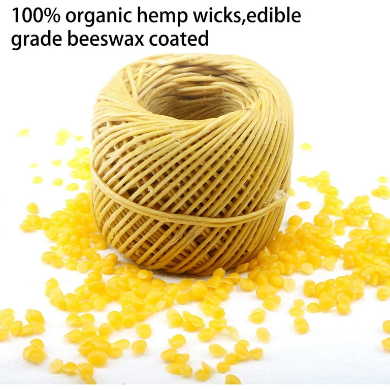Hemp Candle Wicks 8 inch 2.5mm Beeswax Candle Wicks Thick Candle