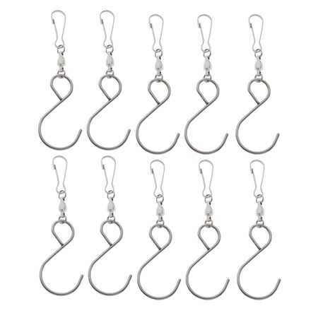 10x Rotate Swivel Hooks Clips Garden Flowerpot Hanger Hook Stainless Steel
