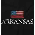 thumbnail image 2 of Arkansas Pride American Flag AR USA Plus Size Crewneck Graphic Tee Shirt Brisco Brands 2X, 2 of 5