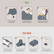 MaxKare Heated Blanket, Queen Size Electric Blanket with 10 Heating Levels & 10H Timers, Soft Flannel, Gray