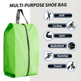 thumbnail image 2 of Djiypn Shoe Bags for Travel, 3 Pack Extra Durable Travel Shoe Bags for Storage and Packing, Reusable Water-proof Shoe Bag with Zipper and Handle, Portable Travel Essentials, Green, 2 of 9