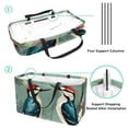 thumbnail image 4 of Woodpecker Large Capacity Reusable Oxford Cloth Grocery Basket - Foldable Shopping Bag for Picnics & Shopping, 4 of 7