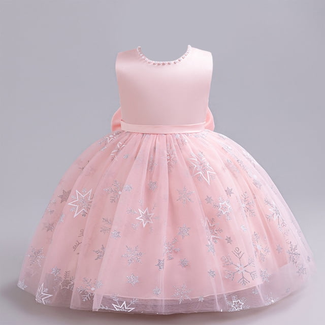 LOVZFMLL Robe Mignonne à Manches Courtes pour Tout-Petits Enfants Couleur Unie Imprimée Extensible Robe Trapèze