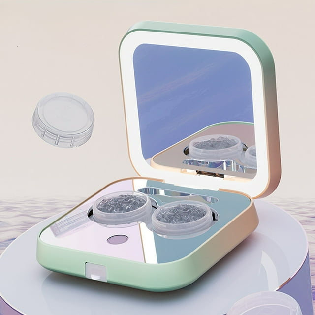 Danhjin Plastic C Osmetic Mirror Lens Cosmetic Cleaner For Contacts Glasses Case Cute Proteinizing Automatic Vibration Cleaner Makeup Mirror