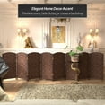thumbnail image 2 of Red Lantern 3 ft. Short Diamond Weave Fiber Folding Screen - Dark Mocha - 8 Panel, 2 of 7