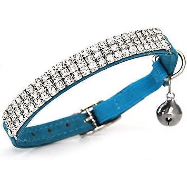Soft Velvet Safety Cat Adjustable Tie Bell Diamonds for Puppies and Cats