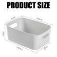 thumbnail image 5 of Desktop Storage Basket PP Cosmetic Storages Box Desktops Sundries Organizer with Handle for Household Medium Gray, 5 of 5