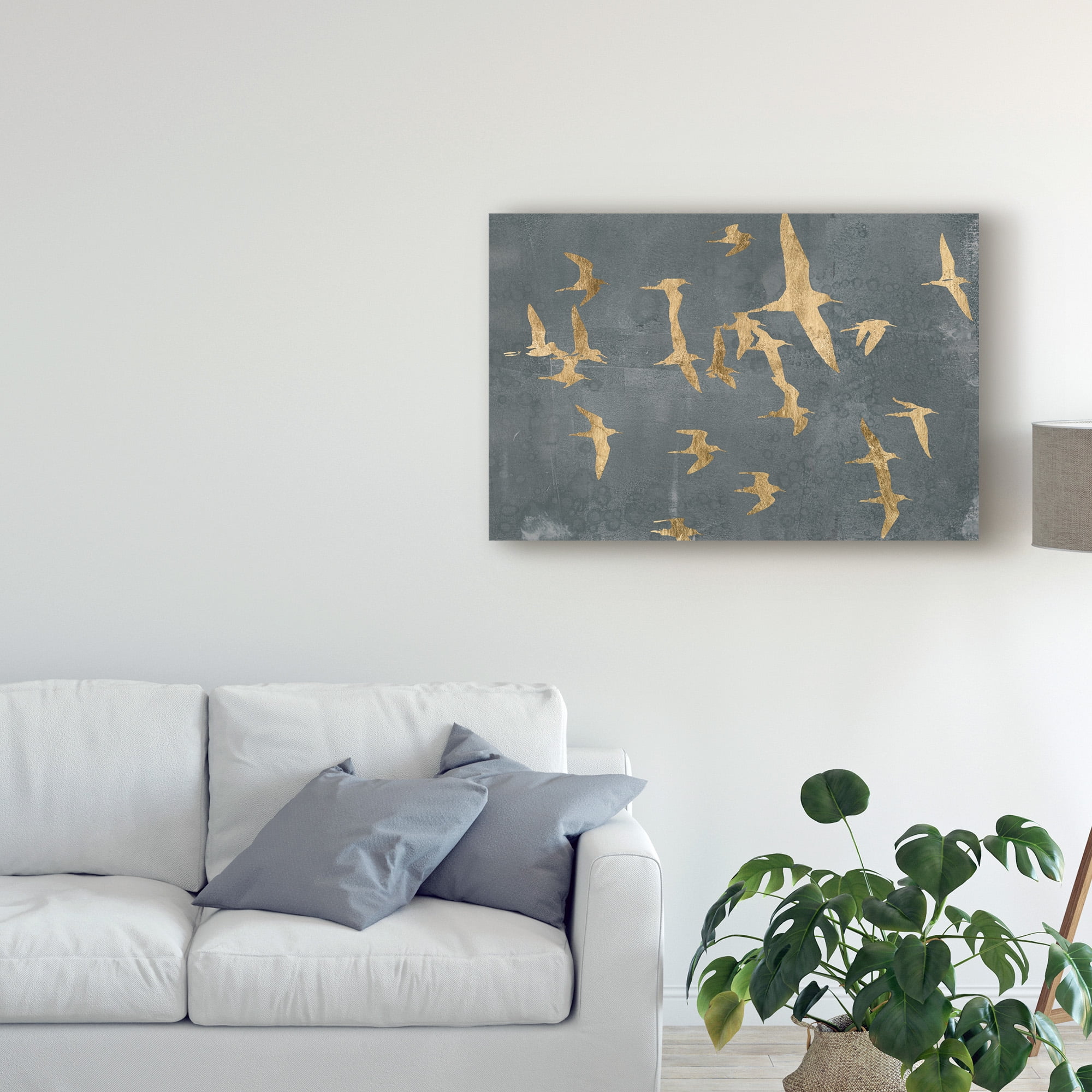Trademark Fine Art 'Silhouettes in Flight IV' Canvas Art by Jennifer Goldberger