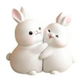 thumbnail image 3 of thinsony Rabbit Bookends Book Stand Holder Resin Figurines for Home Cabinet Decor, 3 of 8