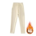 thumbnail image 2 of yocbz Girl Winter Thick Warm Pant Printing Fleece Lined Legging Tight Beige,Size for 13-14 Years, 2 of 7
