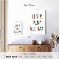 thumbnail image 4 of Elephant Stock Nursery Play All Day Wall Art - Vertical Canvas Wall Art - Living Room Wall Decor - Kids And Nursery Canvas - White And Blue Decor - 16" x 24", 4 of 8