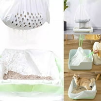 Disposable Sifting Cat Litter Liners Drawstring Waste Bags With Holes For Pet Hygiene Management