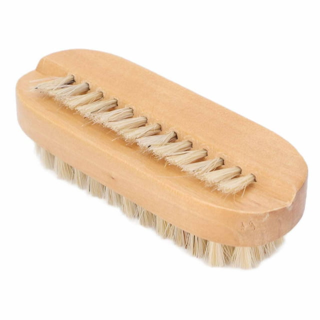 Cepillo de Matorral de Unas, Cepillo de Limpieza de Unas de Doble Cara Extracción de Tierra Exfoliante de la Piel Muerta de Madera.