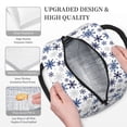 thumbnail image 3 of Disketp blue Snowflake Prints Bolsa Térmica para Almuerzo, Lonchera con Abertura Amplia y Gran Capacidad, Organizador Reutilizable para Mujeres, Hombres y Adultos, 3 of 6