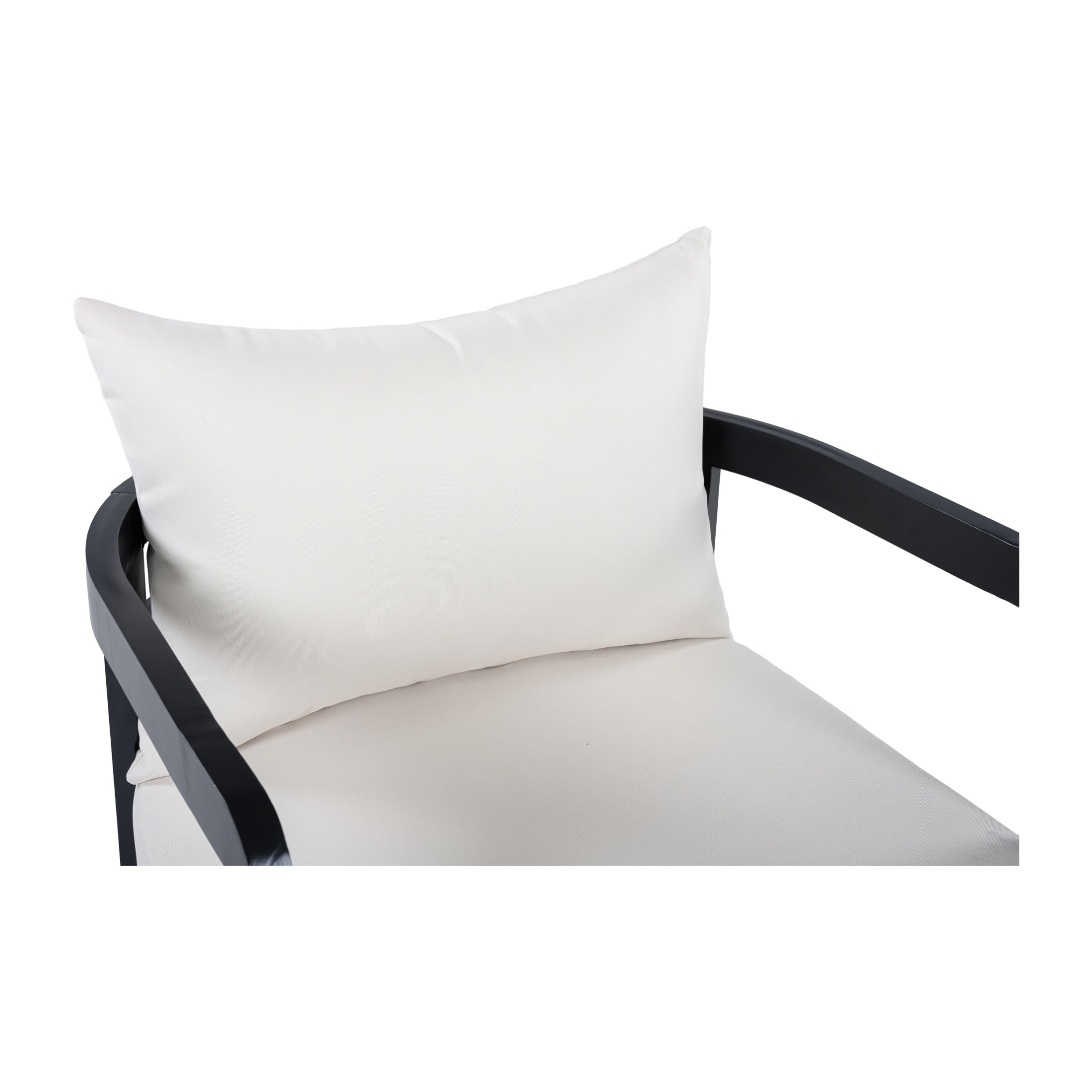 Christopher Knight Home Outdoor Lounge Chair, Aluminum Frame with Cushions, Black + Beige