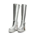 thumbnail image 4 of DREAM PAIRS Women's Platform Heeled Knee High Boots, Long Chunky Tall Gogo Boots for Fall, 4 of 7