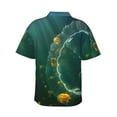 thumbnail image 6 of Wukai Jelly Fish Men's Hawaiian Shirt Short Sleeve Casual Button Down Summer Beach Aloha Shirt Tropical Print Holiday Party, 6 of 8