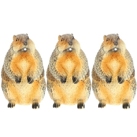 Soimiss Realistic Groundhog Garden Statue Ornament Figurine Decor for Kids and Adults