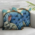 thumbnail image 3 of Qinduosi Easter Pillow Covers Set of  Easter Decorations for Farmhouse Spring Home Decor Easter Decorative Throw Pillows Buffalo Plaid Gnome Rabbit Bunny Eggs Throw Pillow Cover, 3 of 5