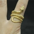 thumbnail image 2 of Animal Snake Cobra Series 14K Yellow Gold Men Rings Punk Trendy for Women Fashion Jewelry Halloween Creativity Gift, 2 of 9