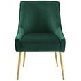 thumbnail image 5 of Modway Discern Pleated Back Upholstered Performance Velvet Dining Chair in Green, 5 of 6