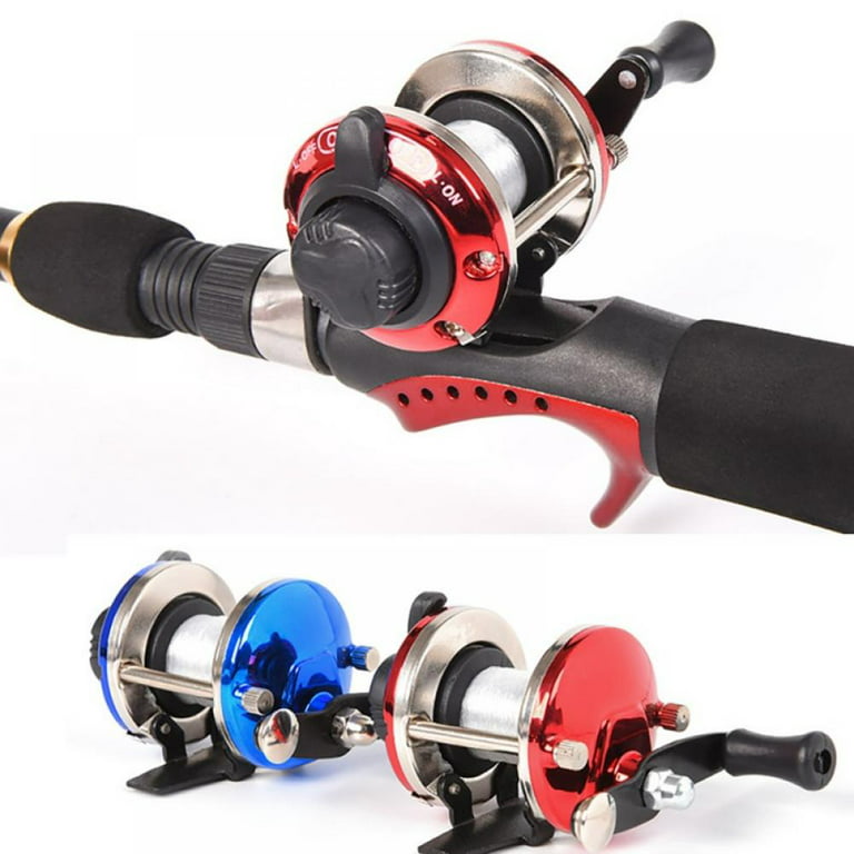 Outdoor Fishing,50m/164.04ft Line Wire Baitcasting Reel Mini Metal Bait  Casting Boat Fishing Wheel Roller,Smooth Handle High Braking  Strength,Perfect for Ultralight/Ice Fishing 