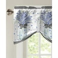 thumbnail image 4 of Lavender Flowers Watercolor Bottle Plaid Window Curtain Living Room Kitchen Cabinet Tie-up Valance Curtain Rod Pocket Valance, 4 of 6
