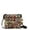 Rainbow Spirit Desert, variant on Basic Crossbody Bag - Women's Handbag & Purse With Four Zipper Pockets & Adjustable Strap - "Black Spirit Desert Repreve"