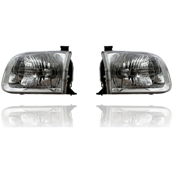 Headlight Assembly - Cooling Direct Fit/For 811100C020, 811500C020 01-04 Toyota Sequoia, 00-04 Tundra Double-Cab - Pair, Left Driver   Right Passenger Set